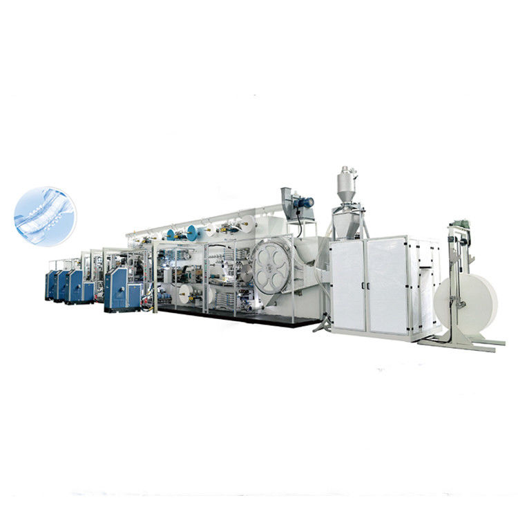 PLC Touch Screen Adult Diaper Making Machine High Speed 500 Pcs/Min