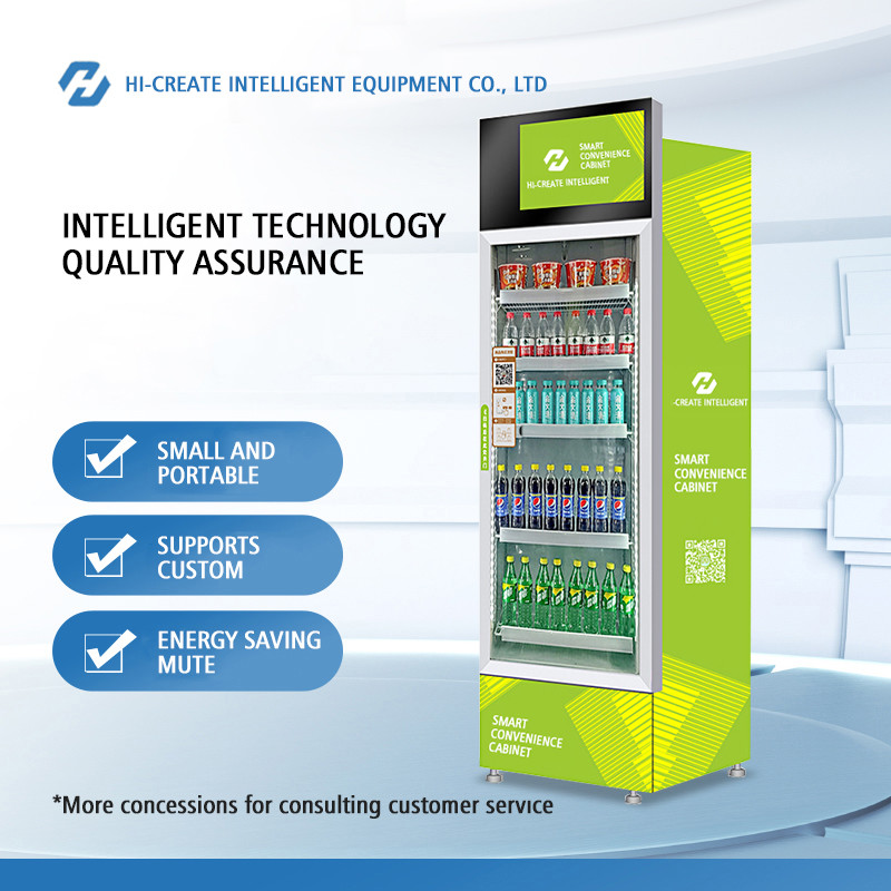 24 hours self-service store beverage and snack vending machines