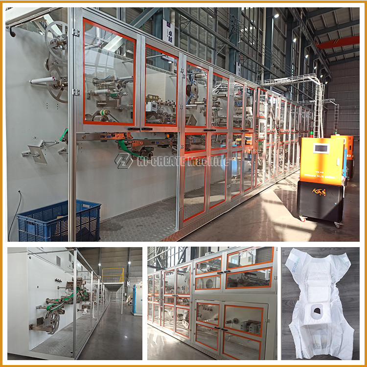 Full Automatic Production Dog Diaper Making Machine 300-400 Pcs/Min